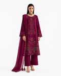 Burgundy Embroidered