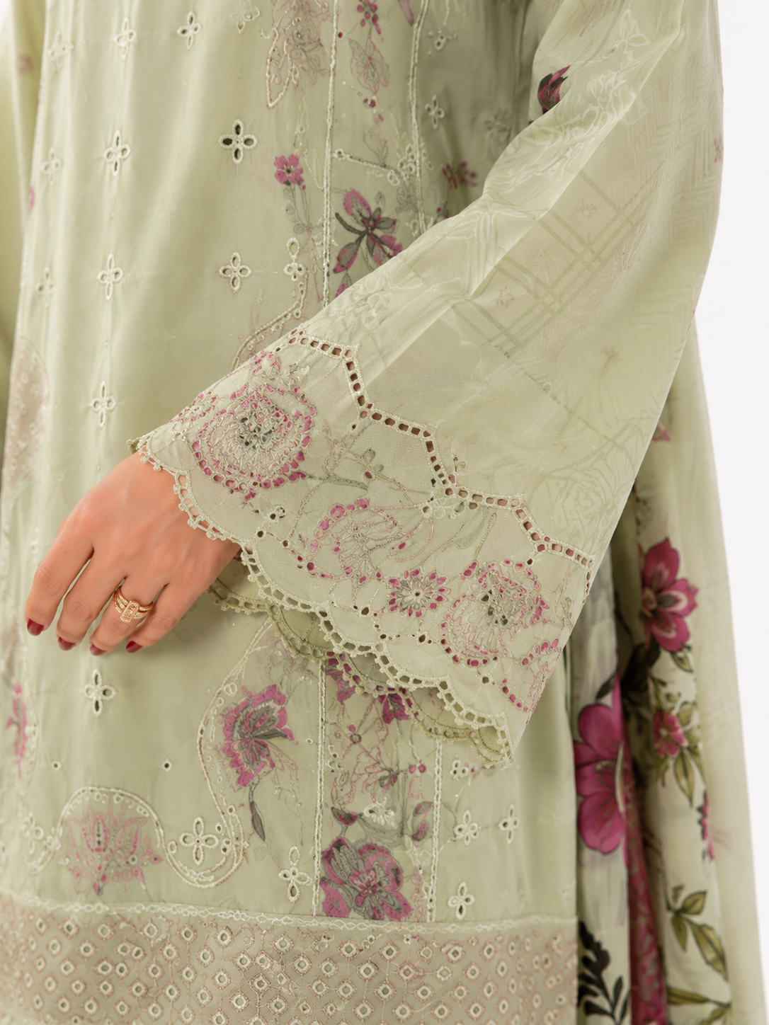 Sage Green Embroidered